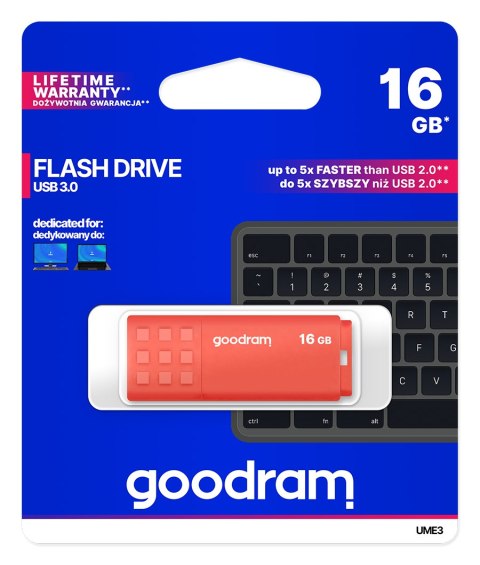 Pendrive Goodram USB 3.0 16GB pomarańczowy Goodram