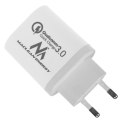 Ładowarka sieciowa Maclean, Qualcomm Quick Charge, QC 3.0 - 3.6-6V/3A, 6-9V/2A, 9-12V/1.5A, 2 gniazda 5V/2.1A, Biała, MCE479 W Maclean