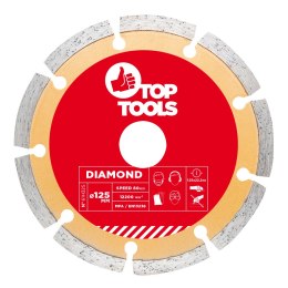 Tarcza diamentowa 125 x 22.2 mm, segmentowa Top Tools