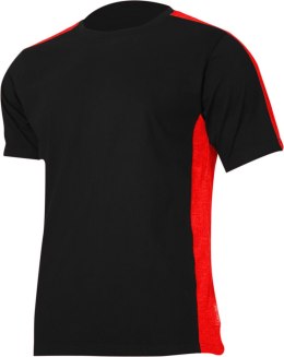 Koszulka t-shirt 180g/m2, czarno-czerw., 