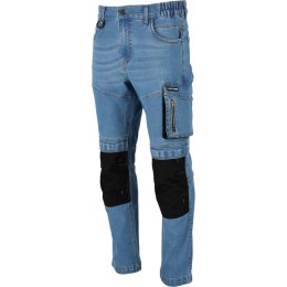 Spodnie jeansowe jasnonieb. stretch ze wzmoc. ,xl