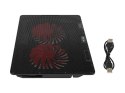 66-368# Podstawka chłodząca laptop 2 fan samba red Blow