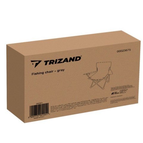 Krzesło wędkarskie szare 23675 TRIZAND Krzesło wędkarskie szare 23675 TRIZAND