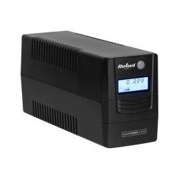 Zasilacz awaryjny komputerowy UPS REBEL model Nanopower Plus 1000 ( offline, 1000VA / 600W , 230 V , 50Hz , LCD , USB , RJ45 ) Rebel