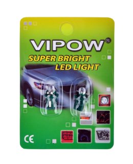 Żarówka samochodowa 12V B8.5d- 1LED zielona/blister-2szt LP