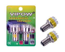 Żarówka samochodowa 12V S-25-12LED/1157 żółta/blister-2szt LP