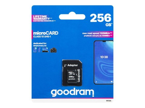 66-280# Karta microsdxc 256gb+adapter sd cl10 goodram uhs-i Blow