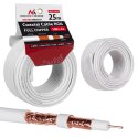 Kabel koncentryczny Maclean, Przewód antenowy satelitarny, RG6 1.02CU+4.8FPE+CU/P+32*0.12CU+6.8PVC, 25M, MCTV-470 Maclean