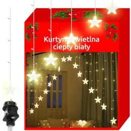 Kurtyna świetlna 136LED - ciepły biały 31V KŚ11337 ISO TRADE