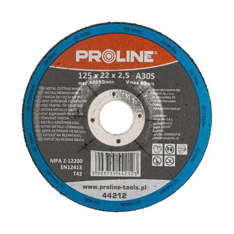 Tarcza do cięcia metalu wyp. t42, 115x2.5x22a30s proline Proline