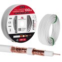 Kabel koncentryczny Maclean, Przewód antenowy satelitarny, RG61.02CU+4.8FPE+CU/P+32*0.12CU+6.8PVC, 100M, MCTV-472 Maclean