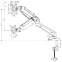 Uchwyt do monitora Maclean, sprężyna gazowa, 13"-27", 8 kg, czarny, MC-860 Maclean