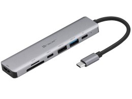 ADAPTER TRACER A-2, USB Type-C z czytnikiem kart, HDMI 4K, USB 3.0, PDW 60W TRACER