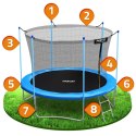 Trampolina ogrodowa 10ft/312cm z siatką wewnętrzną i drabinką Neo-Sport Neo-Sport