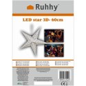 Gwiazda LED 3D- 60cm Ruhhy 20076 RUHHY