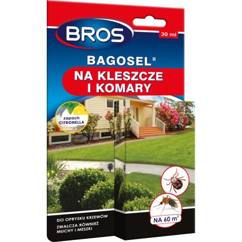 Preparat do oprysku ogrodu przeciw komarom i kleszczom Bros Bagosel 100EC 30ml Bros