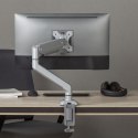 Uchwyt do monitora aluminiowy ze sprężyną gazową Ergo Office, podwójne ramię, vesa 75x75/100x100, 17"-32" 10 kg srebrny, ER-447 Ergo Office