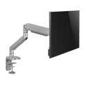 Uchwyt do monitora aluminiowy ze sprężyną gazową Ergo Office, podwójne ramię, vesa 75x75/100x100, 17"-32" 10 kg srebrny, ER-447 Ergo Office