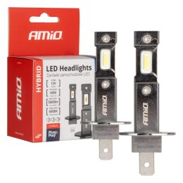 Żarówki samochodowe led seria hybrid h1 6000k canbus 60w amio-04112 AMiO