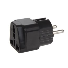 MCE155 46974 Adapter gniazdo UK na wtyk EU uniwersalny czarny Maclean