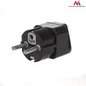 MCE155 46974 Adapter gniazdo UK na wtyk EU uniwersalny czarny Maclean