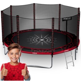 Trampolina ogrodowa 12ft/374cm z siatką zewnętrzną i drabinką Neo-Sport Neo-Sport