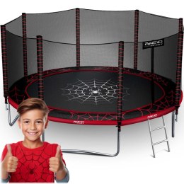 Trampolina ogrodowa 13ft/404cm z siatką zewnętrzną i drabinką Neo-Sport Neo-Sport