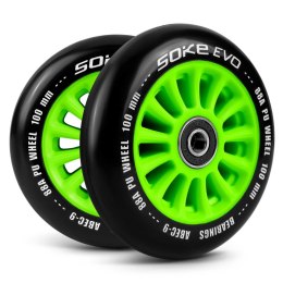 Kółka do hulajnogi 100 mm zielone 2 szt SOKE