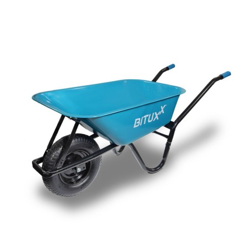 Taczka Ogrodowa Solidna taczka 100L jednokołowa niebieska Mocna 250kg BITUXX® Taczka Ogrodowa Solidna taczka 100L jednokołowa niebieska Mocna 250kg BITUXX®