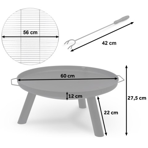 Palenisko ogrodowe z rusztem 60 cm Berdsen BD-881 Berdsen Palenisko ogrodowe z rusztem 60 cm Berdsen BD-881 Berdsen