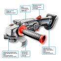 Szlifierka kątowa akumulatorowa Energy+ 18V, Li-Ion, tarcza 115 x 22.2 mm, bez akumulatora GRAPHITE