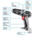 Wiertarko-wkrętarka akumulatorowa bezszczotkowa z udarem Energy+ 18V, Li-Ion, 13 mm, bez akumulatora GRAPHITE