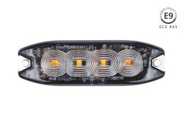 Lampa błyskowa płaska 4x3w led r65 r10 12/24v ip67 AMiO