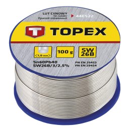 Lut cynowy 60% Sn, drut 1.0 mm, 100 g TOPEX