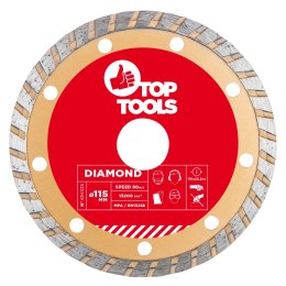 Tarcza diamentowa 115 x 22.2 mm, turbo Top Tools