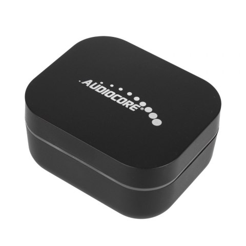 Douszne słuchawki TWS BT 5.1 Audiocore z bazą do ładowania 300mAh, słuchawki 30mAh, czarne AC580 Audiocore Douszne słuchawki TWS BT 5.1 Audiocore z bazą do ładowania 300mAh, słuchawki 30mAh, czarne AC580 Audiocore