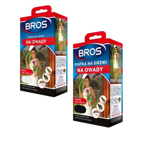 Siatka na drzwi przeciw owadom Bros 140x220 czarna Bros Siatka na drzwi przeciw owadom Bros 140x220 czarna Bros