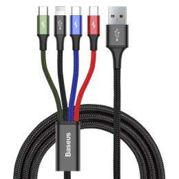 Kabel usb 4w1 na 2xusb-c, lightning, micro usb baseus fast 3,5a 1.2m Baseus