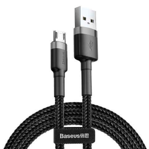 Kabel usb na micro usb baseus cafule 2.4a 1m szaro-czarny Baseus