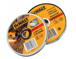 Tarcza do cięcia 125x1.2 thin cut inox, 10 sztuk DeWalt