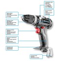 Wiertarko-wkrętarka akumulatorowa bezszczotkowa Energy+ 18V, Li-Ion, 13 mm, bez akumulatora GRAPHITE